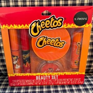 Beauty Set with Orange and Red Lip Gloss